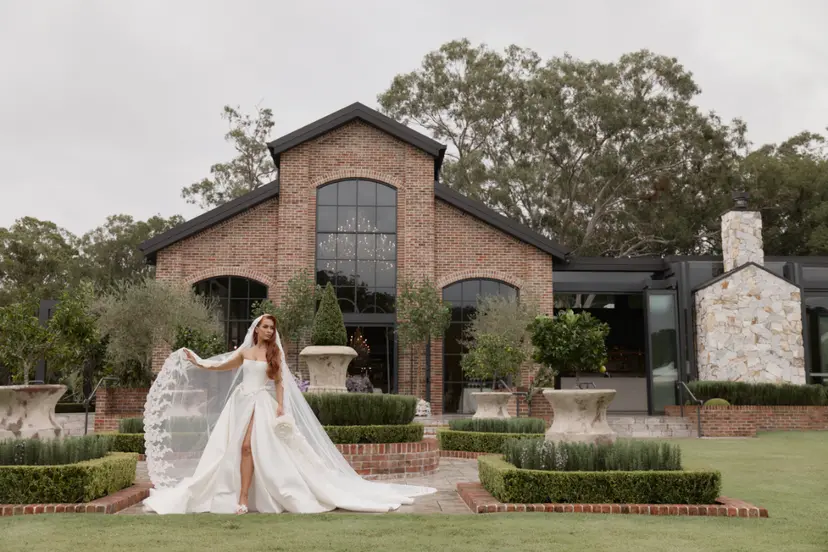 A bride at a private estate wedding venue